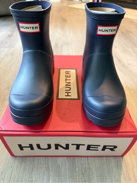 Hunter Shoes - Hunter Wmns PLAY Short Valtameri Blue Rain Boots Rubber Waterproof Size 7